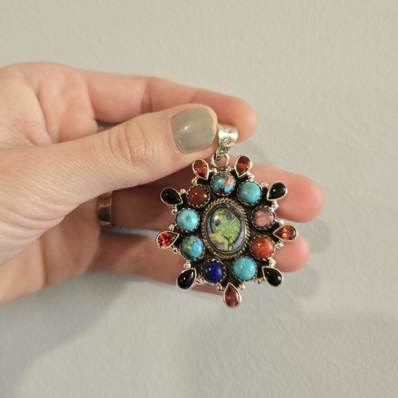 Turquoise Gemstone Sterling Pendant